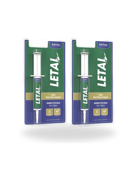 Pack de 2 Insecticida LETAL TRX ZOTAL en cebo contra cucarachas, total 20 gr